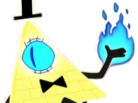 bill cipher keychain (fire verson )