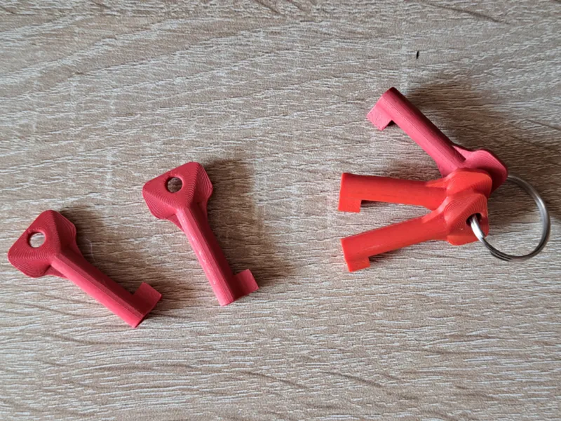 Robuster Schlüssel für Druckknopfmelder