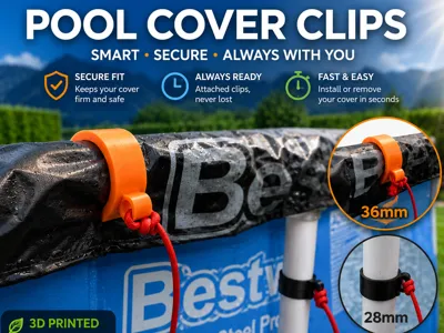 Pool cover clip veloci