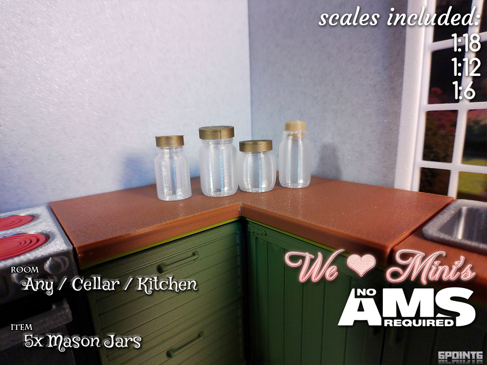WLM - Food Mason Jars - 2 types of lids
