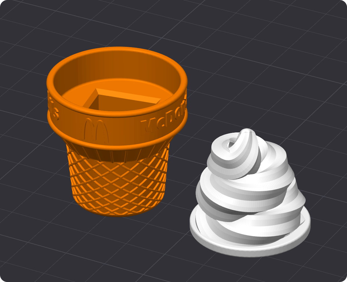 Miniatura 2 do modelo 3D 麦麦甜筒按键fidget