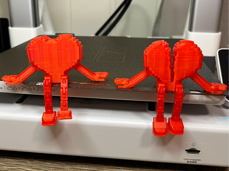 Pixel Heart with flexy legs 2 options