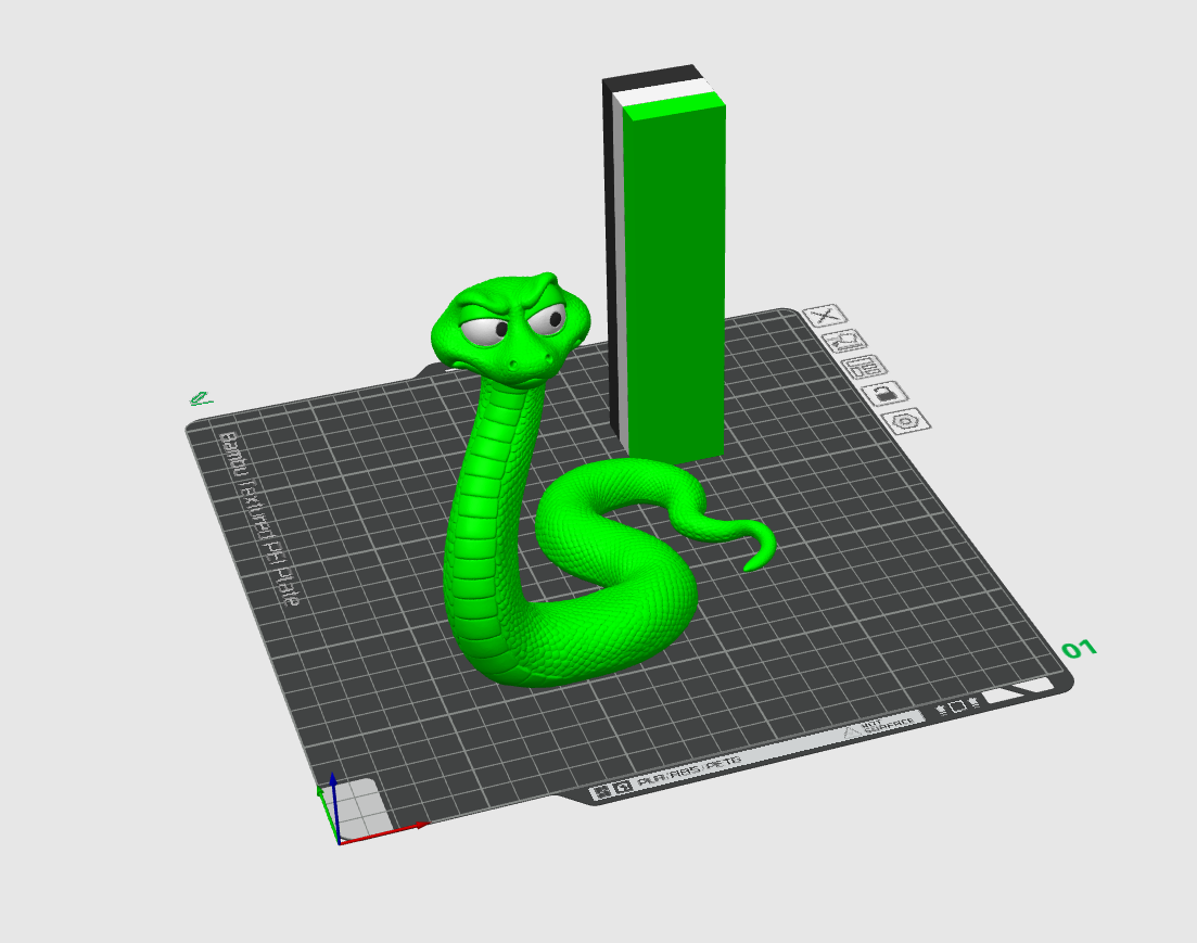 Miniatura 2 do modelo 3D Grumpy Snake