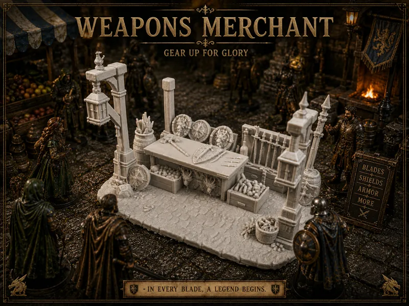 Weapons Merchant – Medieval Market Stall