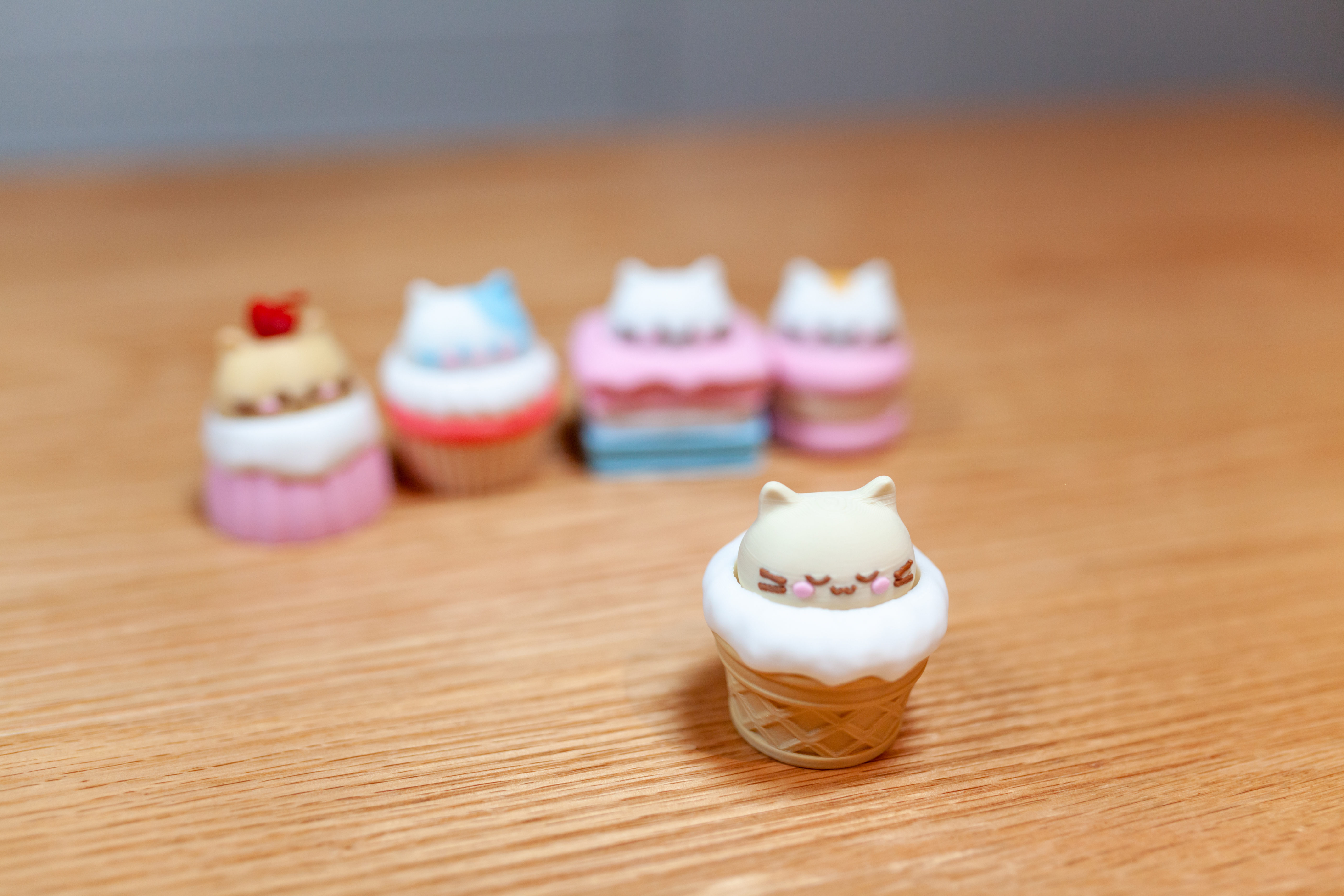 Miniatura 6 do modelo 3D 猫猫头甜品按压器｜解压小玩具｜治愈系桌面摆件
