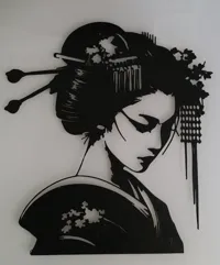 Geisha japonaise - décoration murale 2D — photo 3