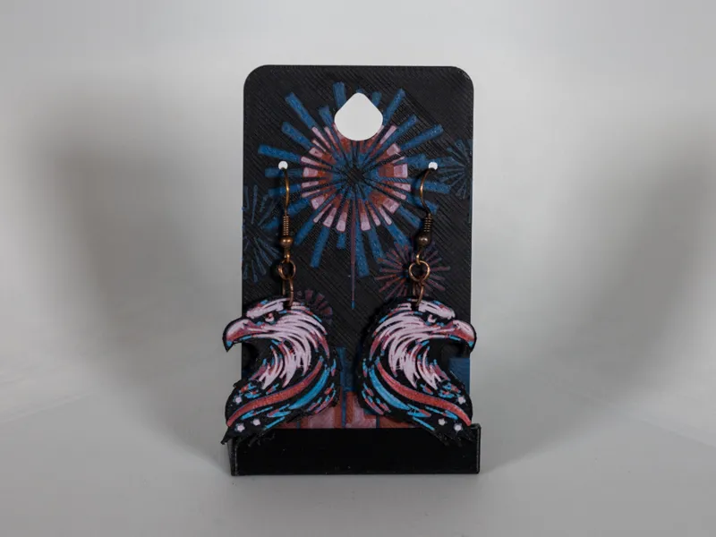 Patriotic Eagle - Independence Day Earrings