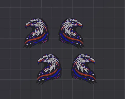 Patriotic Eagle - Independence Day Earrings view 3