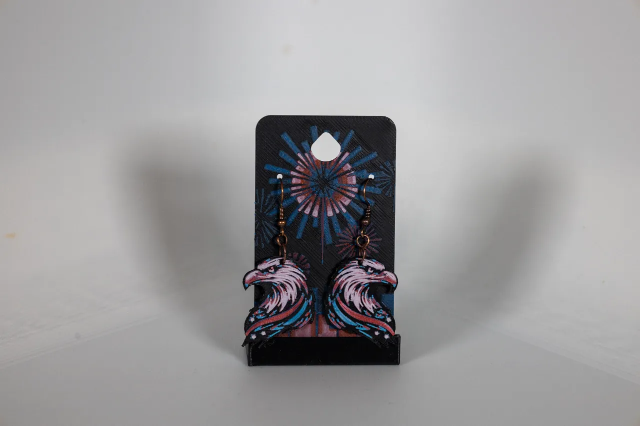 Patriotic Eagle - Independence Day Earrings view 2