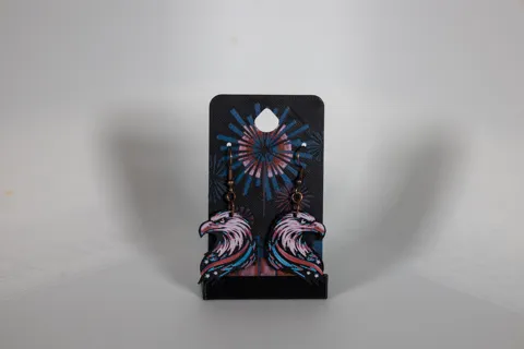 Patriotic Eagle - Independence Day Earrings view 2
