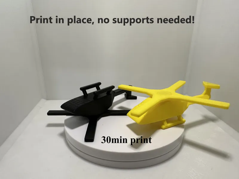 Toy Helicopter for kids (print in place)