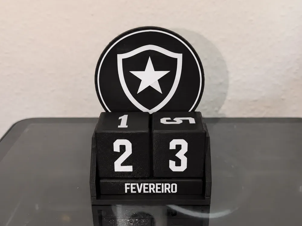 Botafogo Perpetual Calendar - Free 3D Print Model - MakerWorld