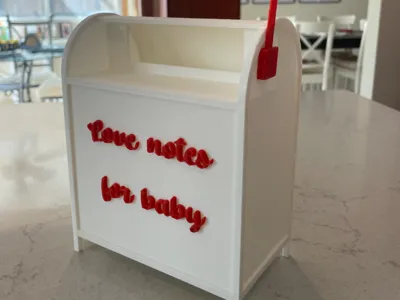 Letters Mailbox - Baby Shower - Notes Box