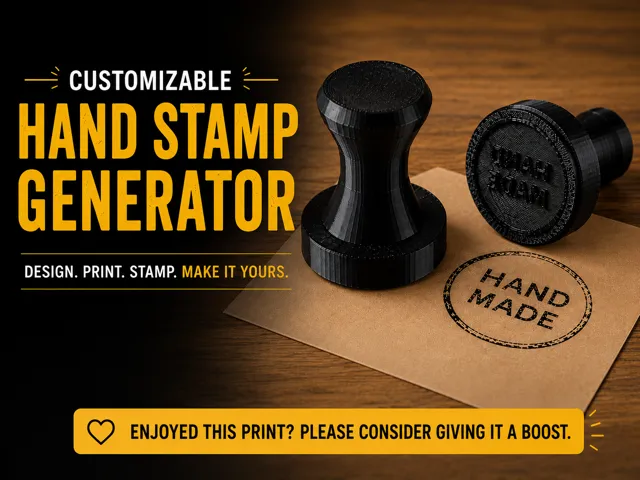 Customizable Text Stamp: Clay, Soap, Leather, Ink