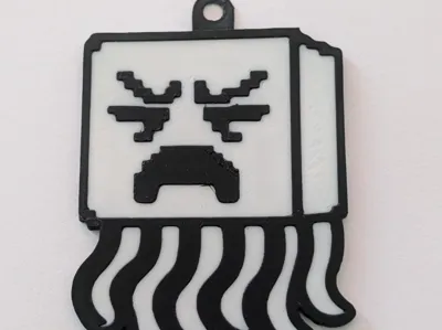Ghast Minecraft Keychain