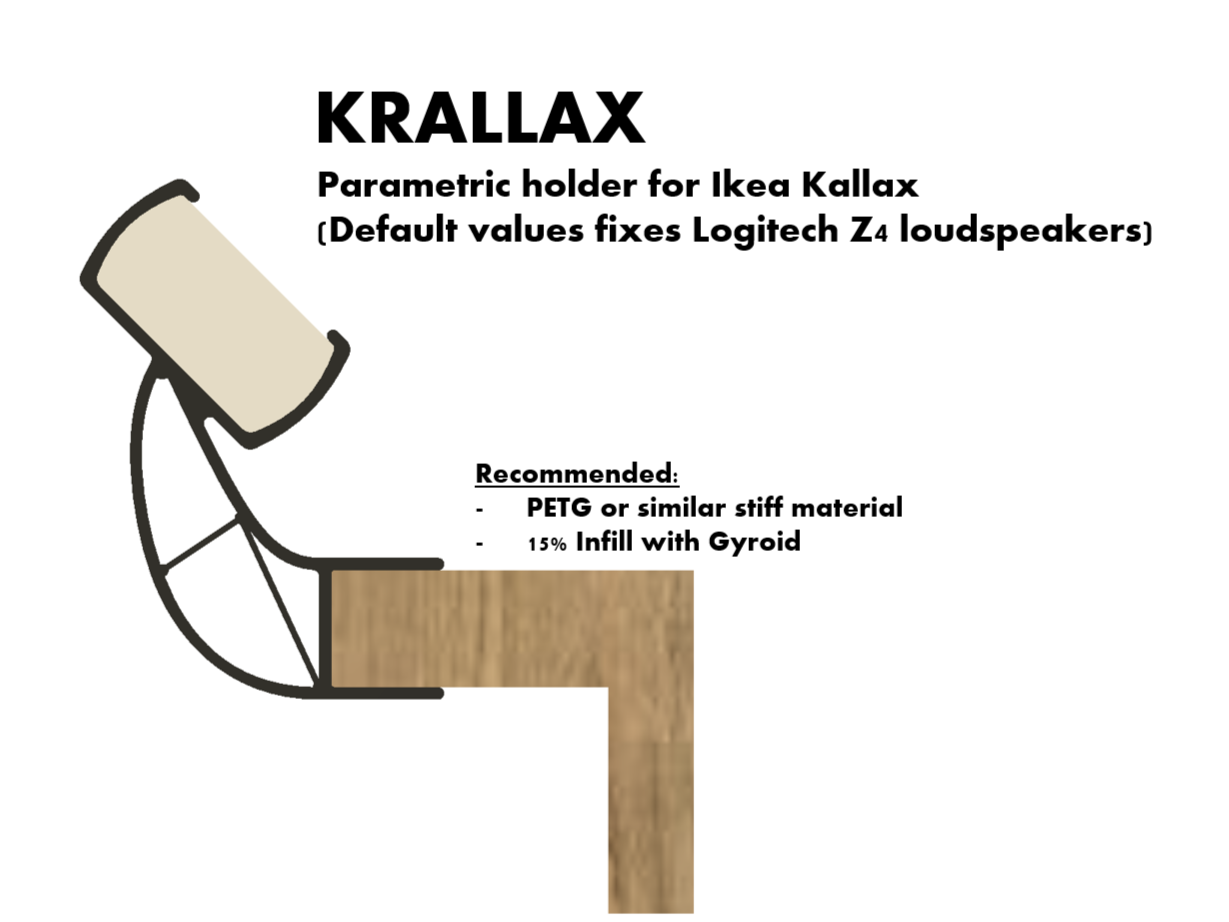 Krallax - Parametrischer Halter für Ikea Kallax