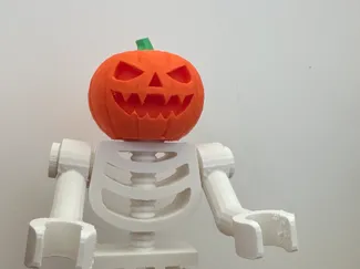 squelette articulé halloween citrouille brick