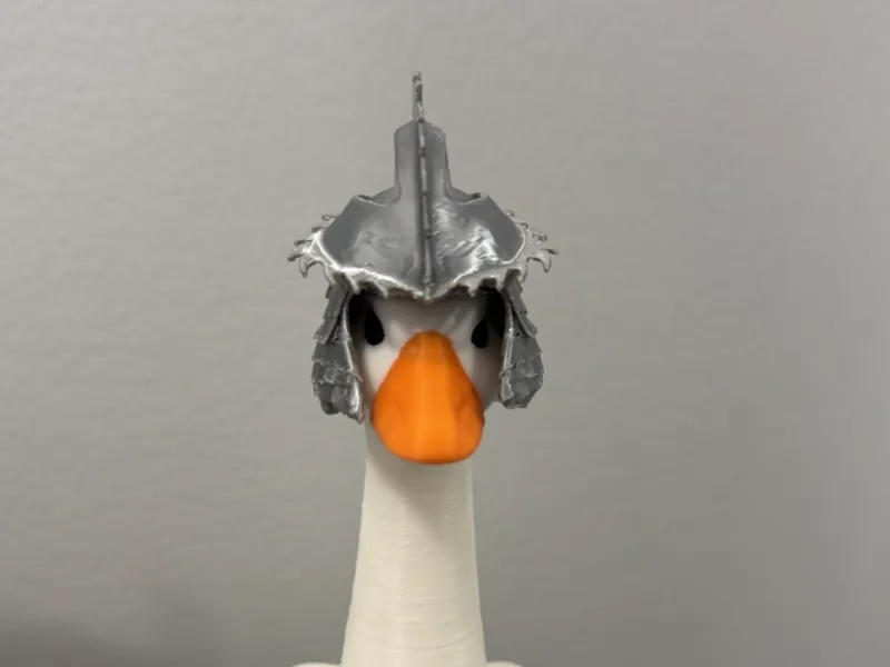 Shredder helmet for desk goose