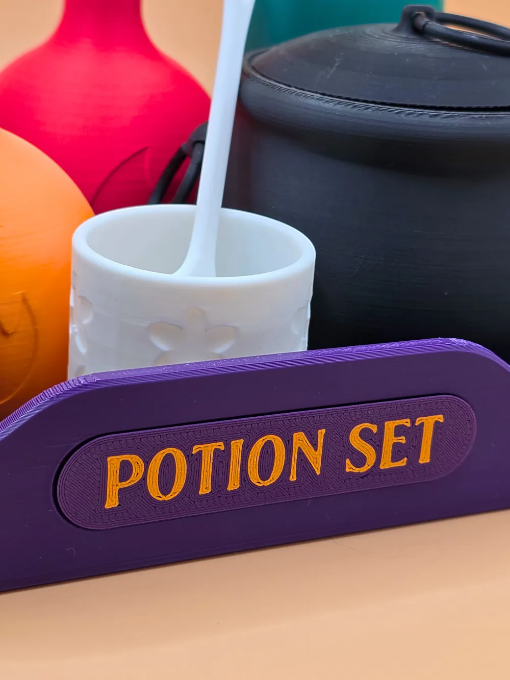 Magical Potion Set – Bottles, Cauldron & Tray - Free 3D Print Model ...
