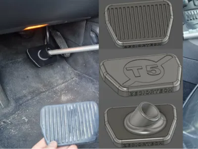 Volvo V70 pedal covers TPU 95 / 90ShA + for crutch