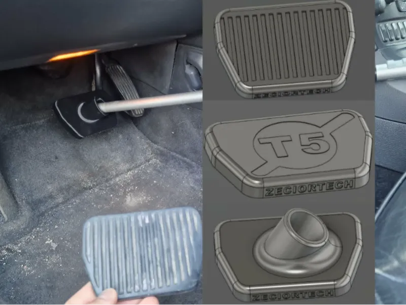 Volvo V70 pedal covers TPU 95 / 90ShA + for crutch