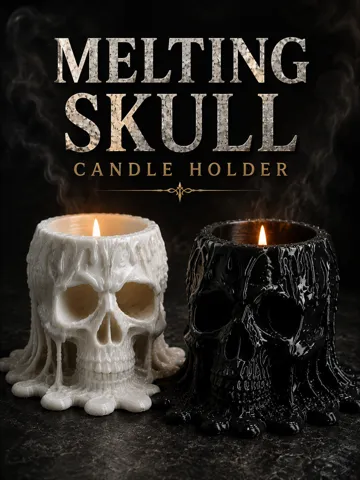 Accesorio de iluminación decorativa: Melting Skull Candle Holder — vista de referencia 2