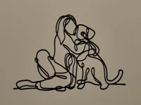 Déco murale femme et chien — photo 1
