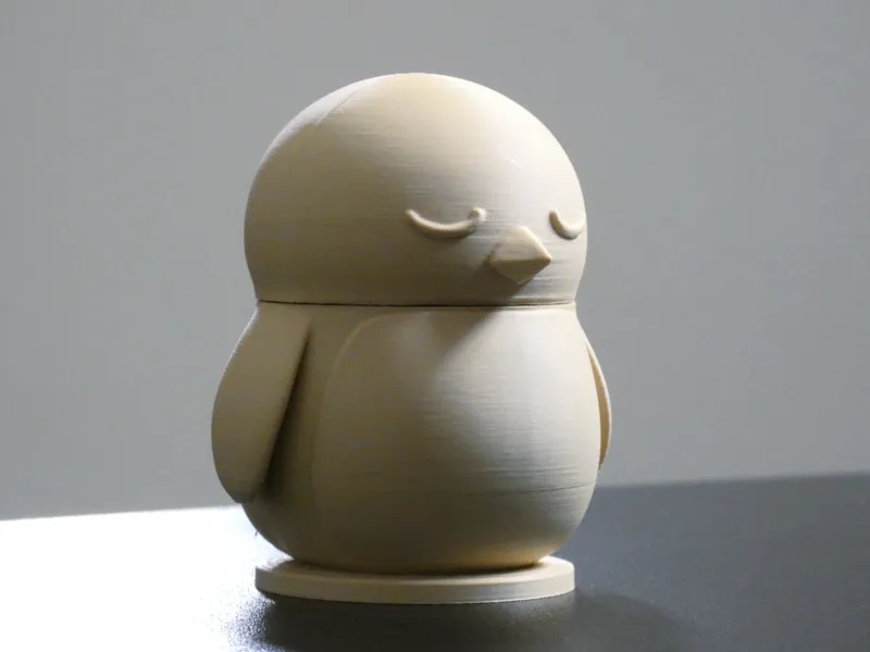 Small Penguin-Shaped Container with Lid