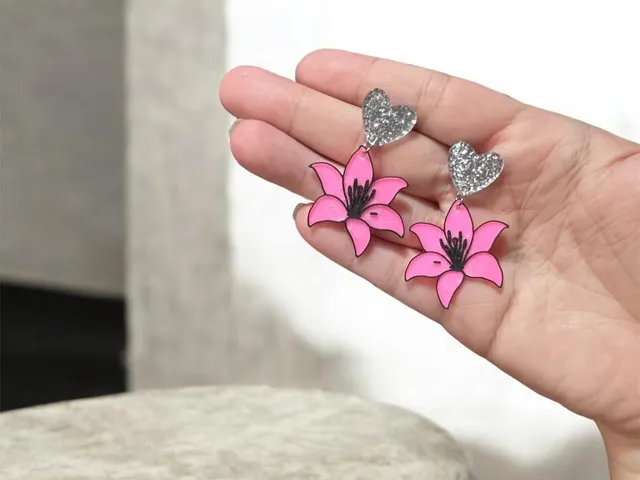 Pendientes flor