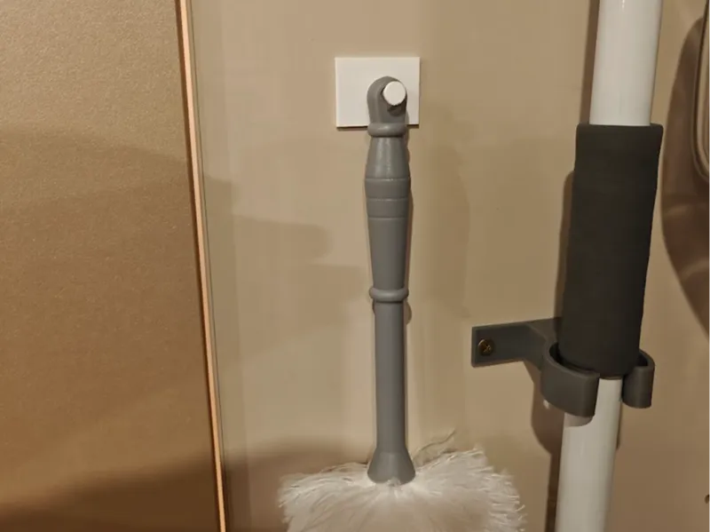 Dusting brush holder