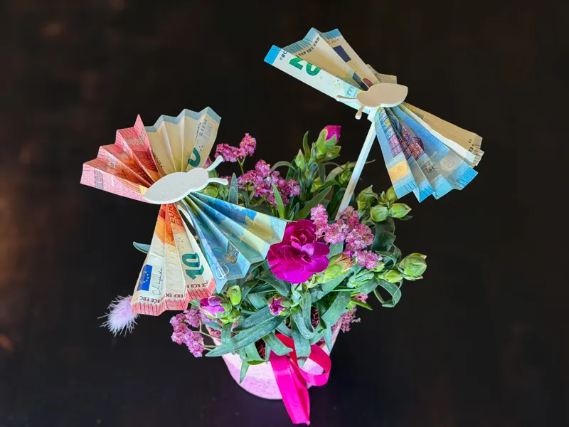 Schmetterling Geldgeschenk Pflanzeneinstecker
