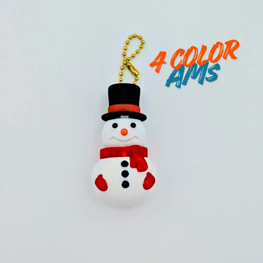 Cute Articulated Snowman, Flexi Christmas Ornament - Free 3D Print ...