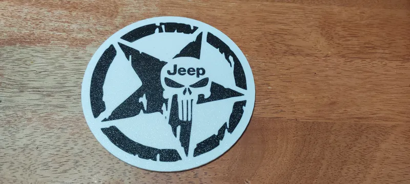 Jeep Skull Star Coaster