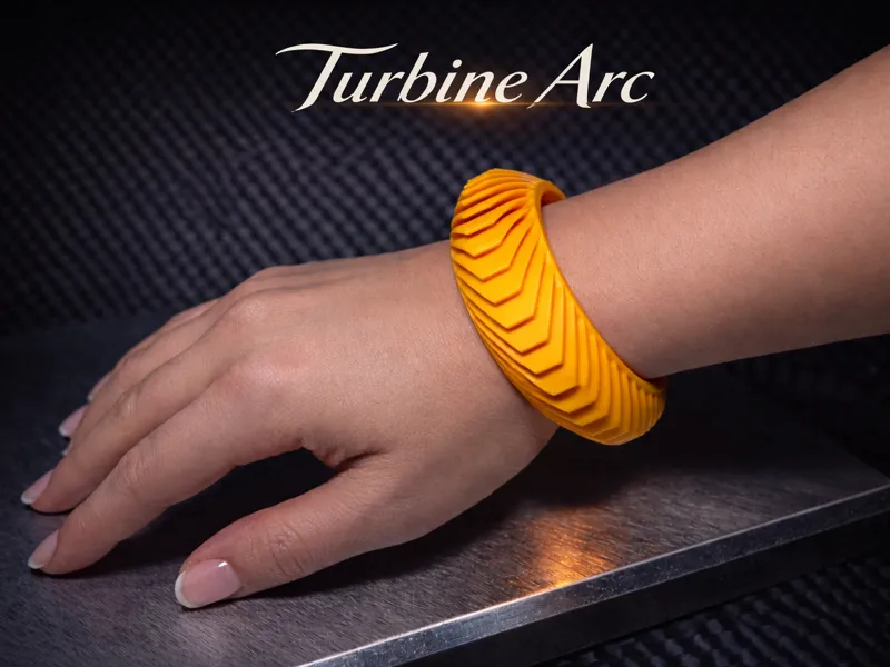 Turbine Arc - Parametric Spiral Cuff / Bracelet