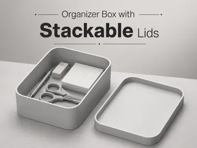 Organizer Box with Stackable Lids