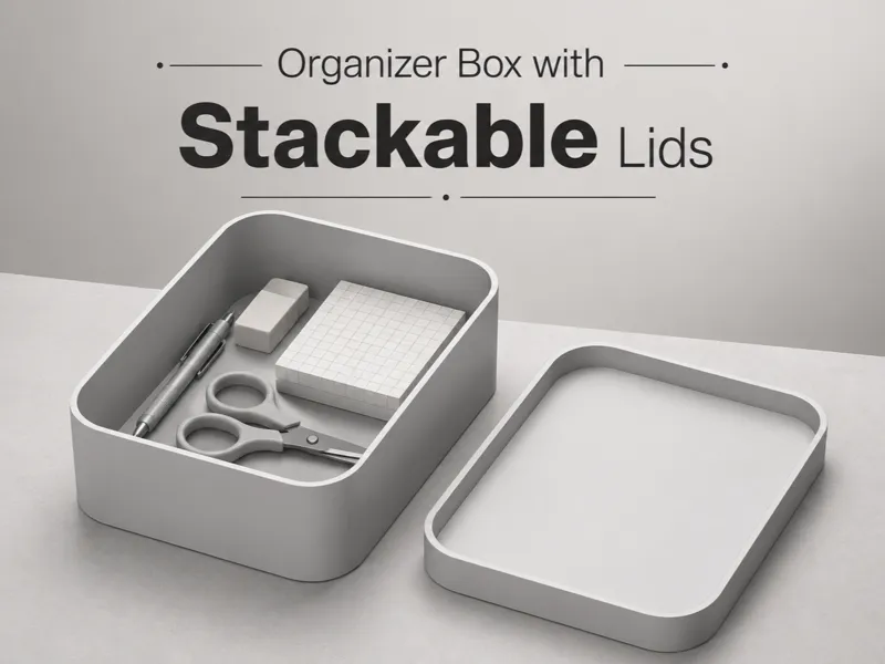 Organizer Box with Stackable Lids