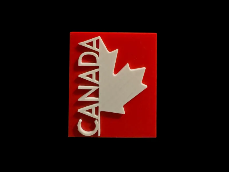Half Maple Leaf Magnet w Keychain