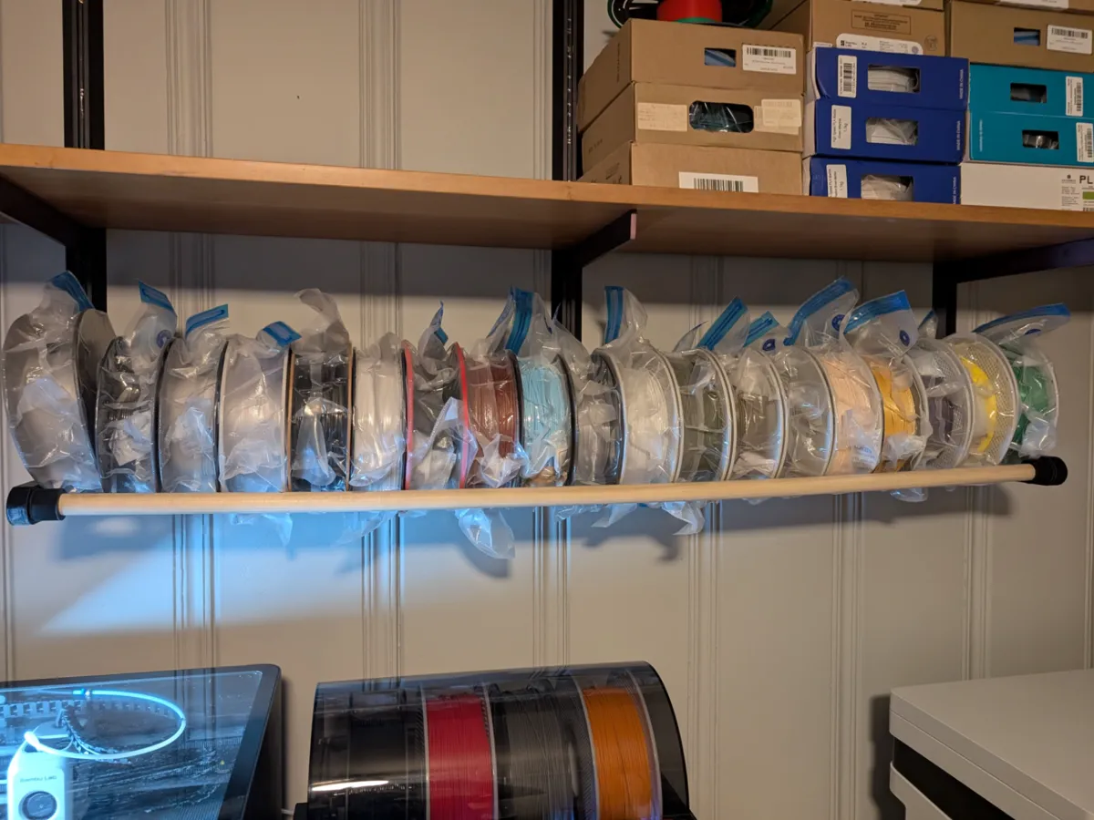 Filament Roll Rack Stl File Filament Roll Storage Rack by JKAero MakerWorld: Download Free 3D Models