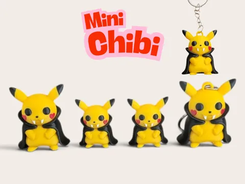 Figura decorativa: Vampire Pikachu - Mini Chibi - Halloween Edition — referencia de MakerWorld