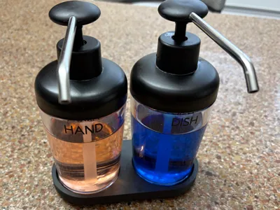 Soap pump tray