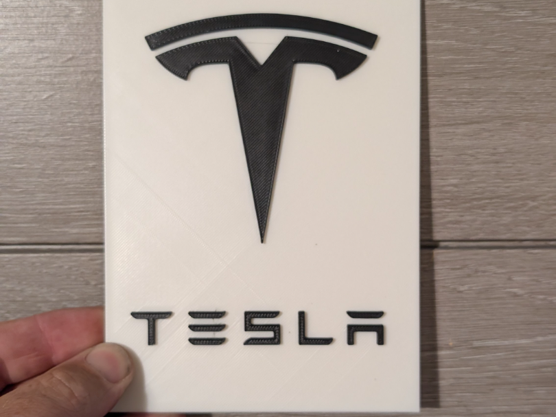 Tesla logo sign plaque 2-sizes