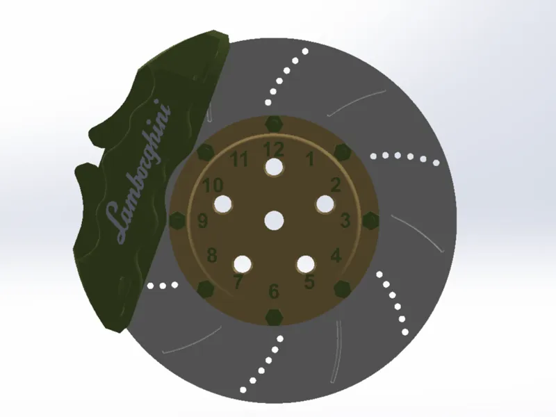 Lamborghini Brake Disc Wall Clock