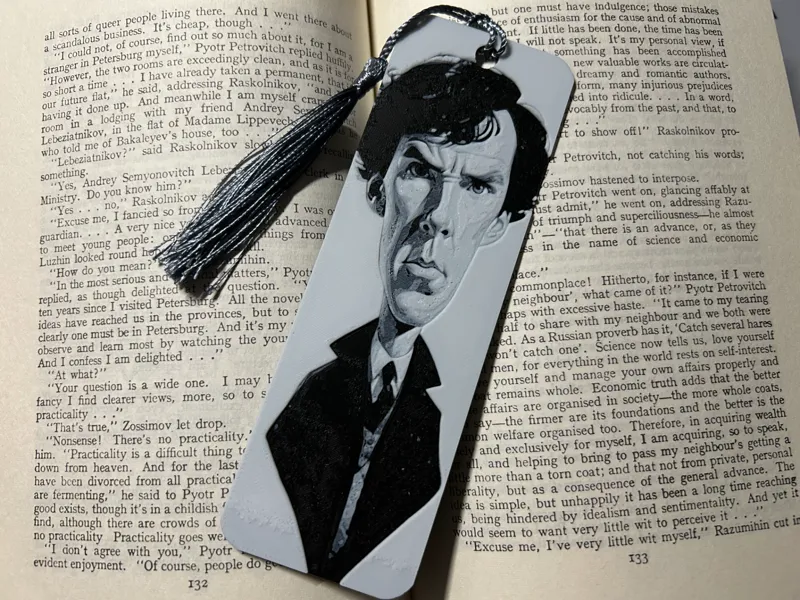 Sherlock Bookmark (Benedict Cumberbatch Hueforge)