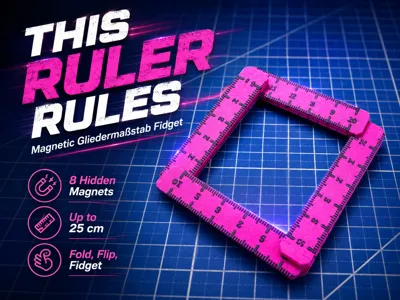 This Ruler Rules – Magnetic Folding Ruler Fidget
