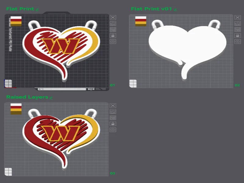 Washington Commanders Heart