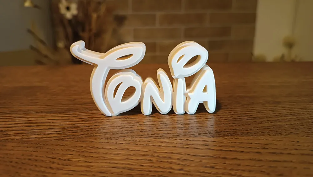 Tonya Sign Disney Name Sign Tonia - Free 3D Print Model - MakerWorld
