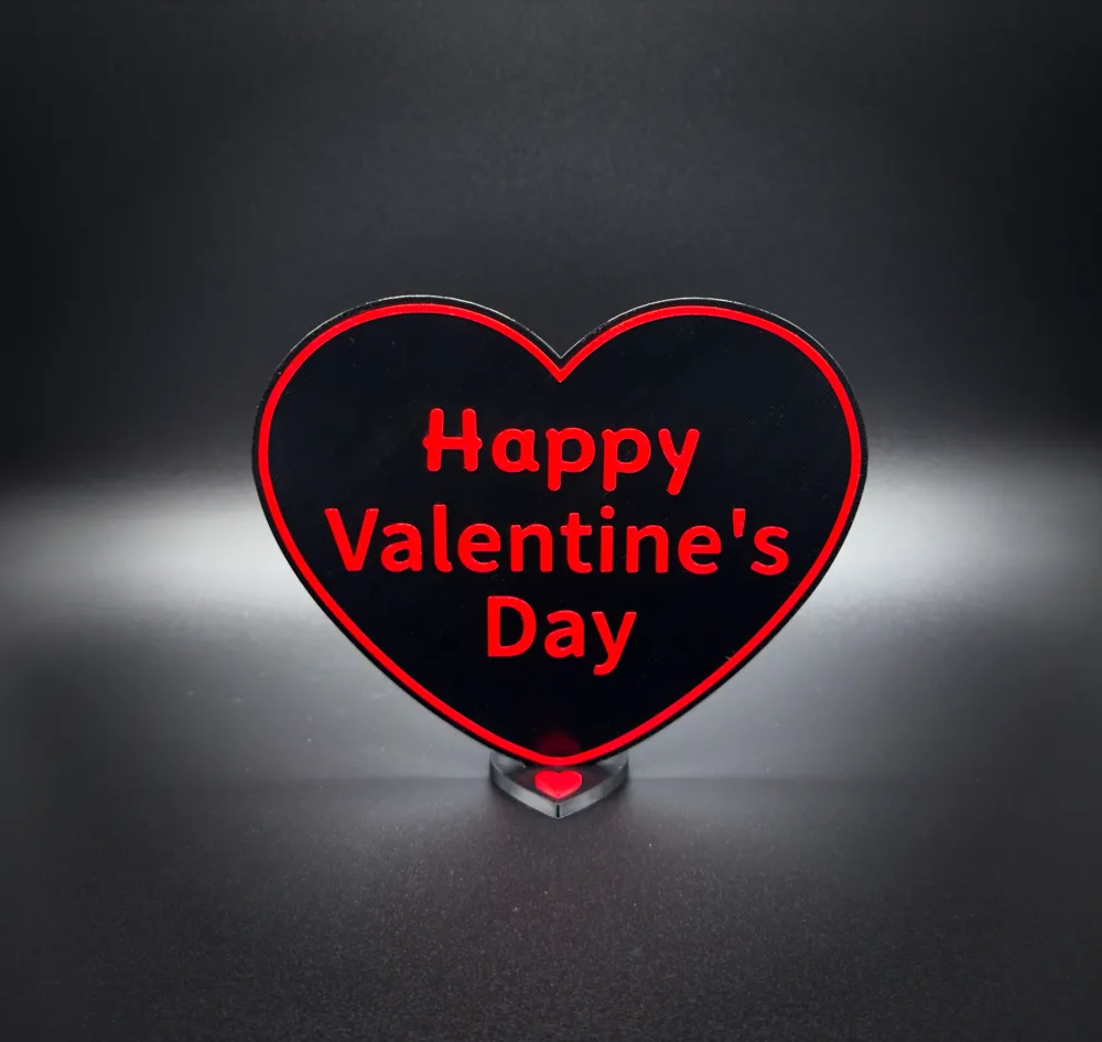 Valentines Day Sign with Heart Stand by justin.r.ervin - MakerWorld
