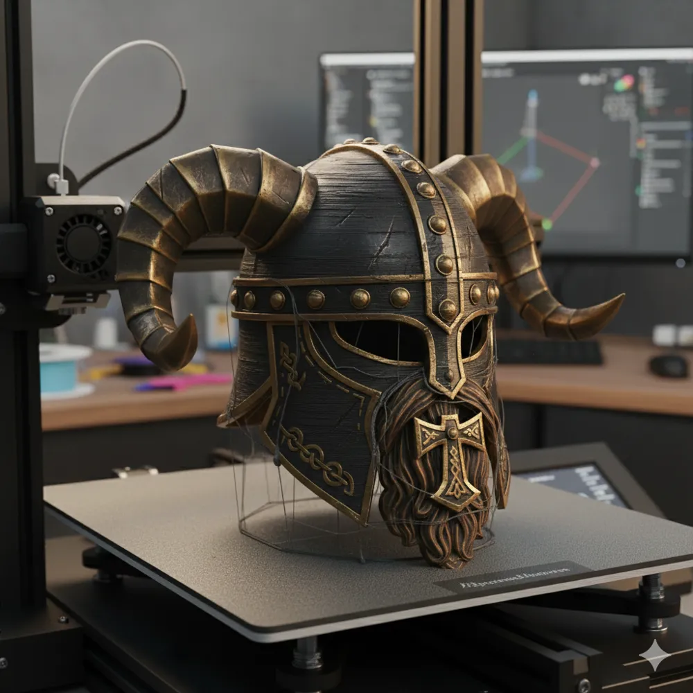 Dwarf Clan Warrior Helmet - Free 3D Print Model - MakerWorld