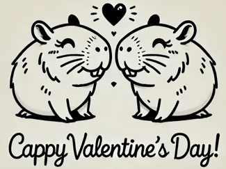 Cappy Valentine's Day Card/Window Insert