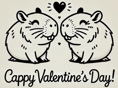 Cappy Valentine's Day Card/Window Insert